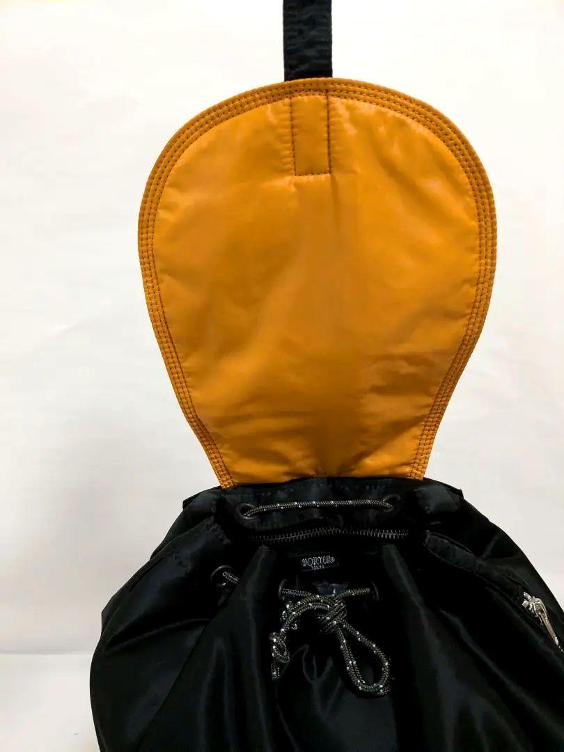 【美品】PORTER タンカー 廃盤品 リュック 黒×オレンジ 画像8