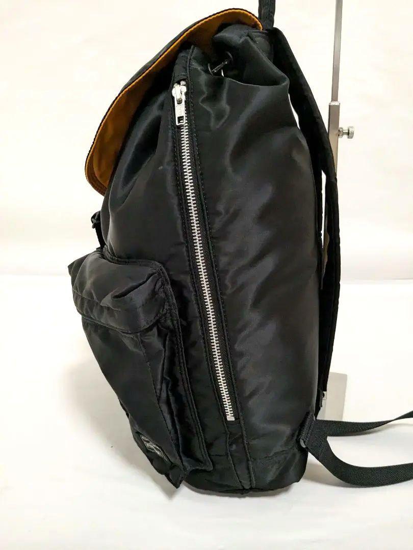 【美品】PORTER タンカー 廃盤品 リュック 黒×オレンジ 画像9