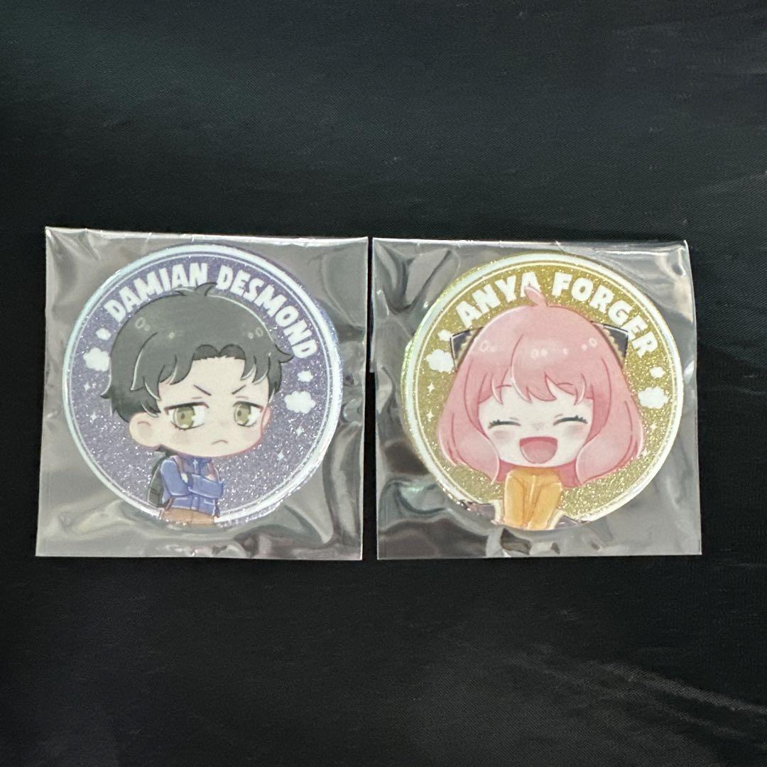 SPY×FAMILY つくばグリッター缶バッジアーニャ2点セット