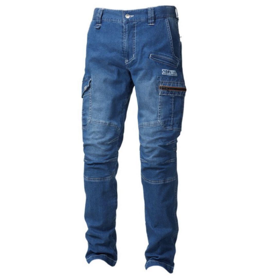 【大人気】寅壱 作業着 メンズ 春夏 上下 セット デニム 新品 コン L