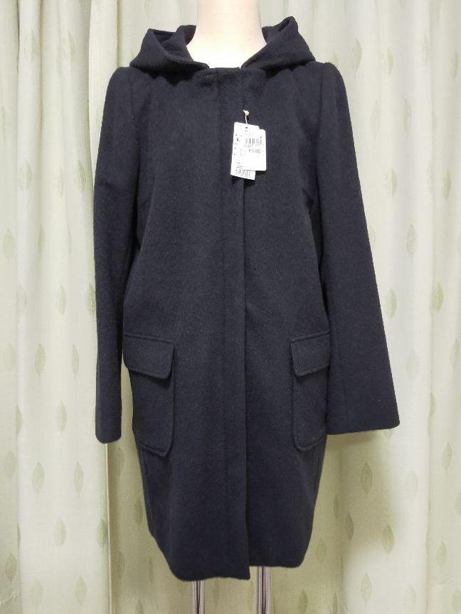 2022お得 ウールコート 黒 婦人 未使用 hJkAT-m21221976817 新品超激安