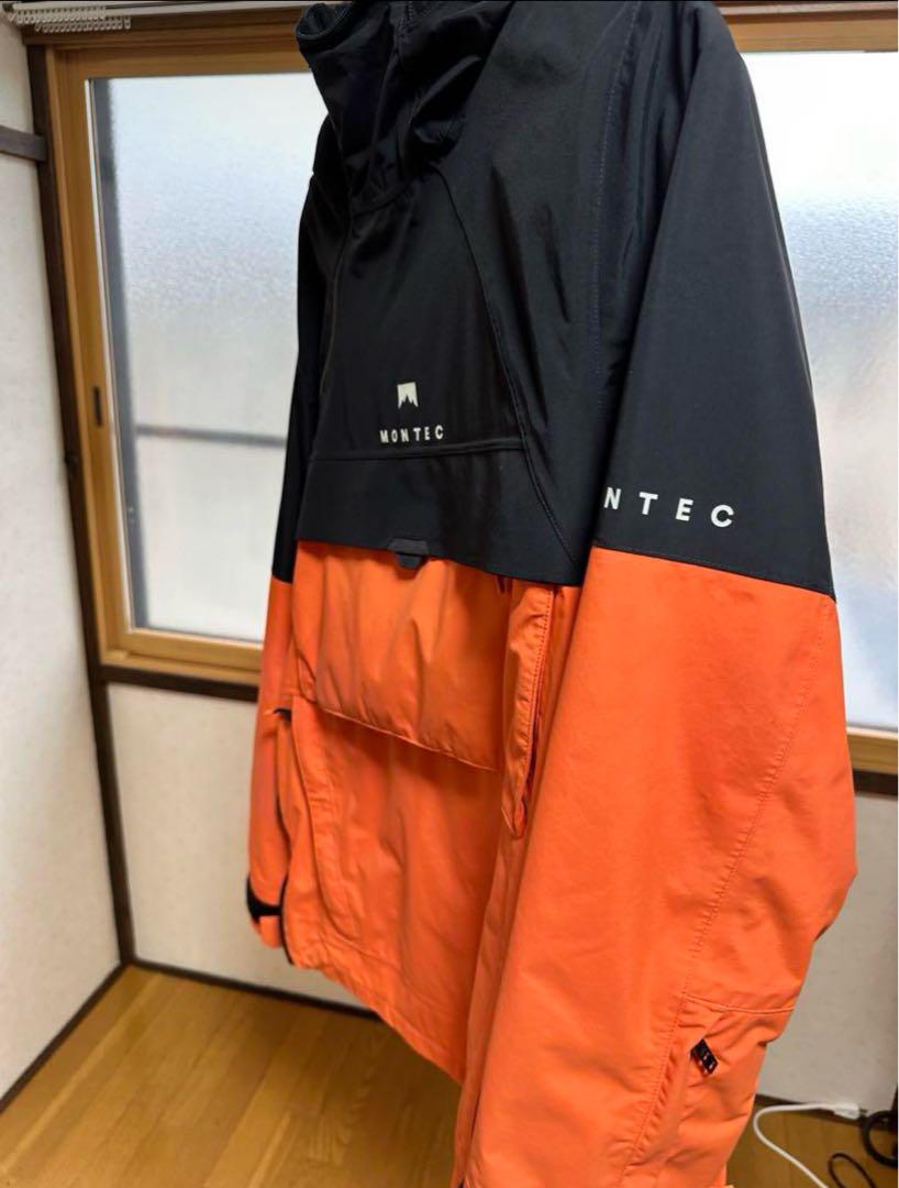MONTEC フード付きジャケット オレンジと黒