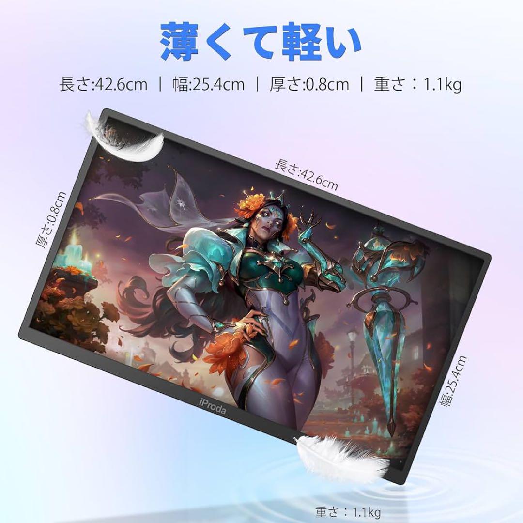 iProda 18.5インチポータブルモニターモバイルモニターディスプレイ