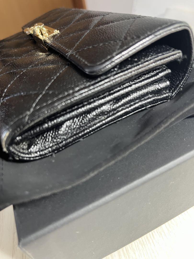 CHANEL ブラック 二つ折り財布銀座店購入 - メルカリ