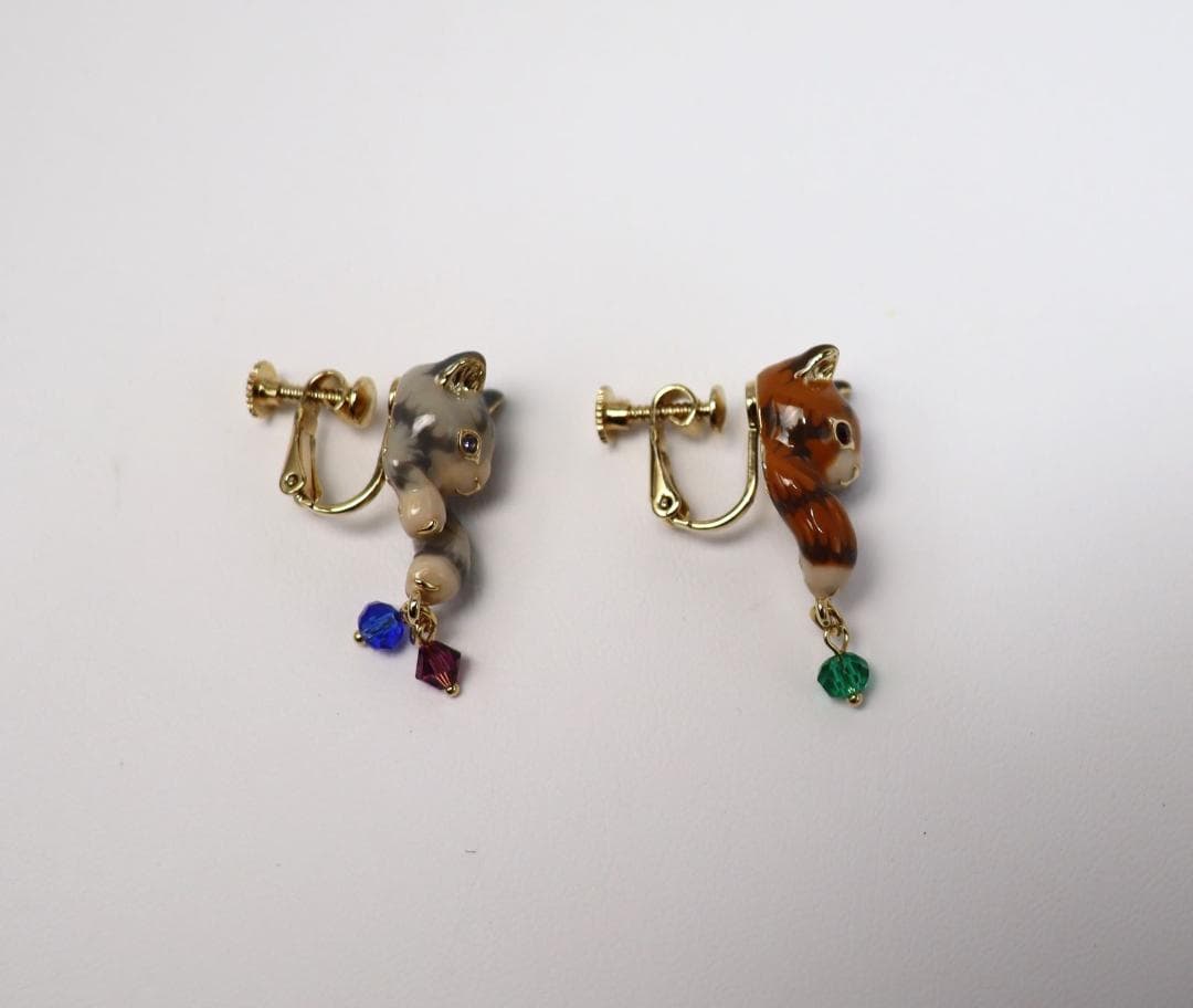 定価19,800円 新品 ANNA SUI アナスイ 猫モチーフ イヤリング