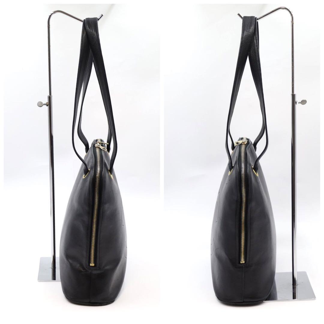 美品【シャネル】レザートートバッグ ショッパーバッグ CHANEL - シャネル CHANEL ロゴ レザー ショッパー