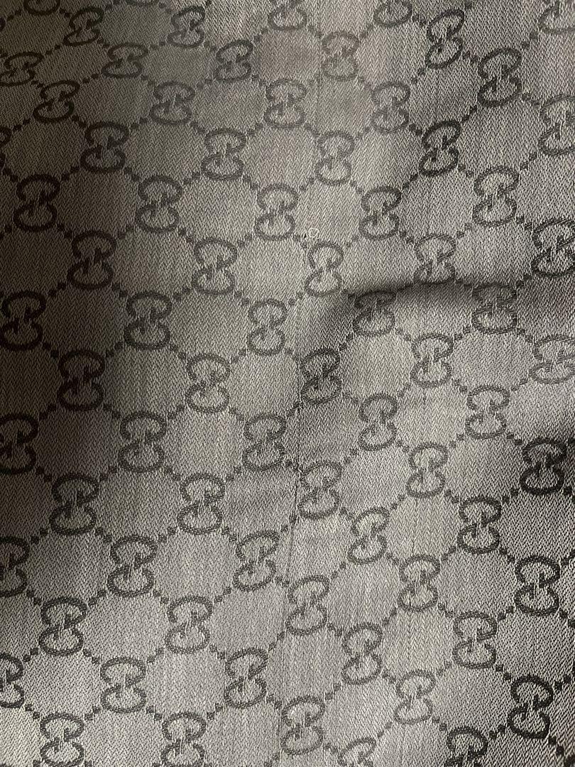 【クリーニング済】GUCCI グッチ　大判ストール グレー