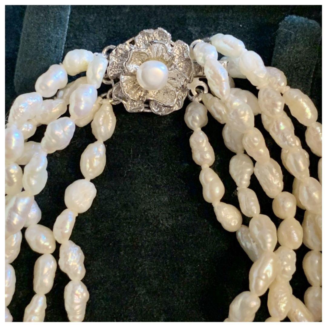 けます∕ 美品 お出掛けの際に 淡水真珠 6連ネックレス yNYkU-m21237777569 華やかで上品 パーティーや婚活 ☧られず