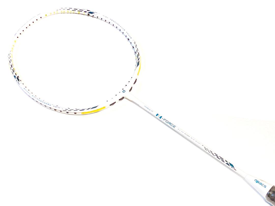 Apacs N Force III White Blue Badminton Racket Compact Frame (4U)