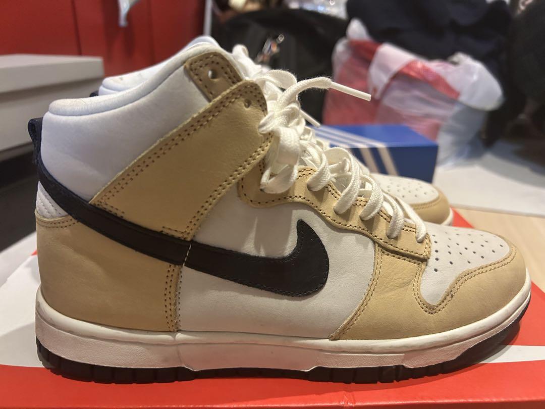 靴 Nike Dunk High PRM MF \"Sesame Obsidian\"