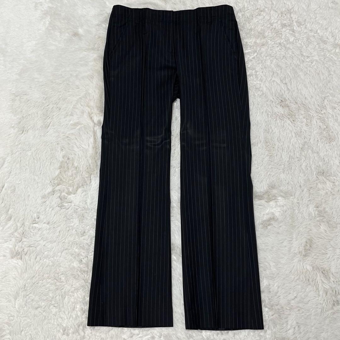 セオリーリュクス　ジャケット　パンツ　セットアップ　ピンストライプ　黒系　L M