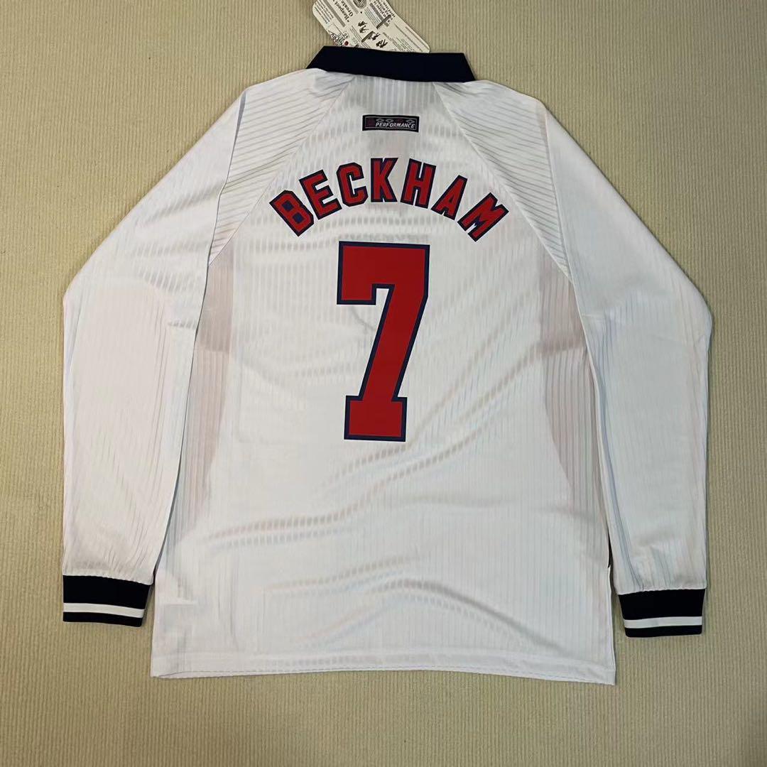 交換無料！ 1998 サッカー Beckham イングランド代表 ユニフォーム ベッカム ウェア