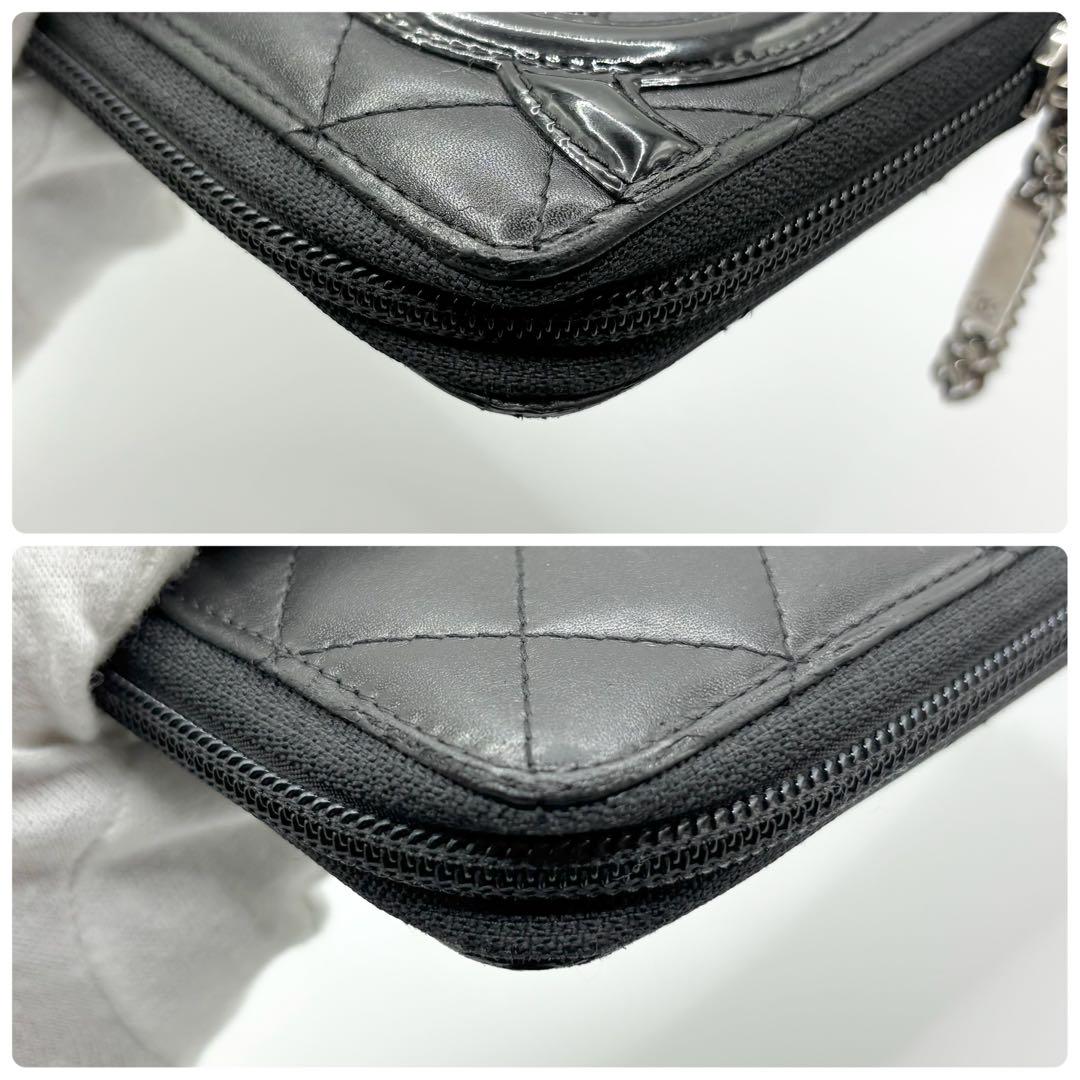 ✨人気モデル✨CHANEL 長財布　カンボン　ココマーク　マトラッセ　ブラック
