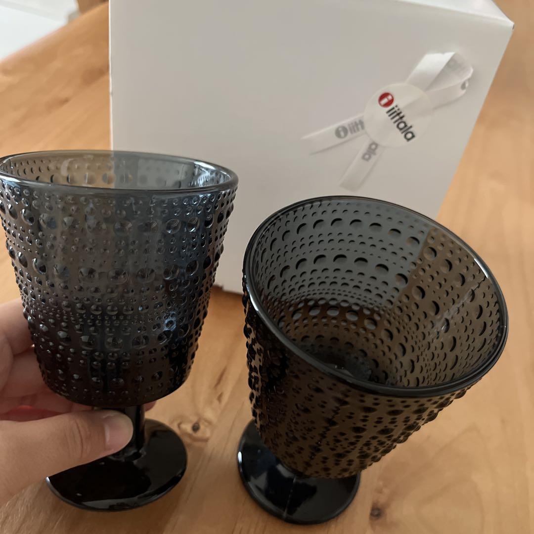iittala Kastehelmi ダークグレー 2個セット　新品未使用箱付き