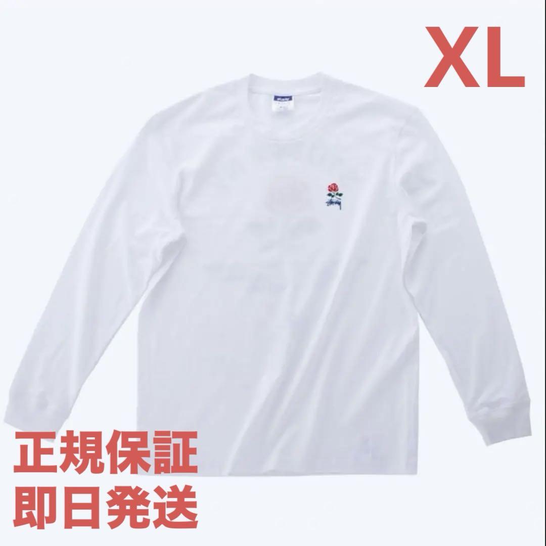❗️期間限定SALE❗️ステューシー ブルックリン ローズ ロング Tシャツ 白XL