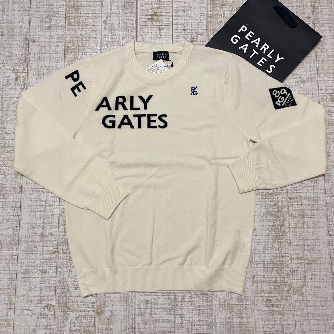 新品 パーリーゲイツ ニット カシミヤ 腕ロゴ ホワイト Lサイズ(5) 新品 パーリーゲイツ ニット カシミヤ 腕ロゴ ホワイト Lサイズ(5)