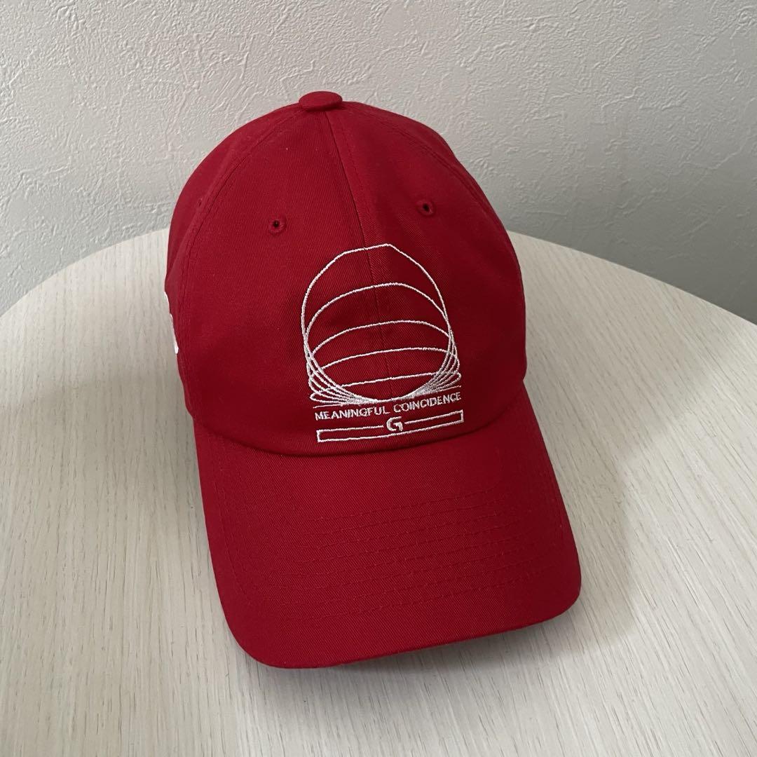 ガディッドアノニム　バーガンディ刺繍キャップ GADID ANONIEM キャップ 赤