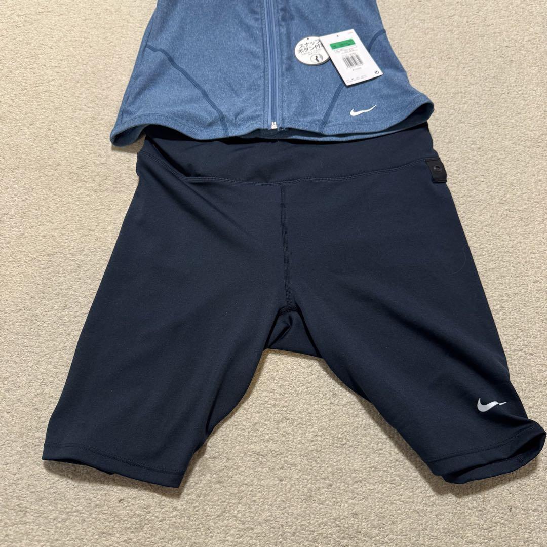 ナイキ（NIKE）フィットネス水着 レディース 水泳 ジップ付き袖なしセパレーツ
