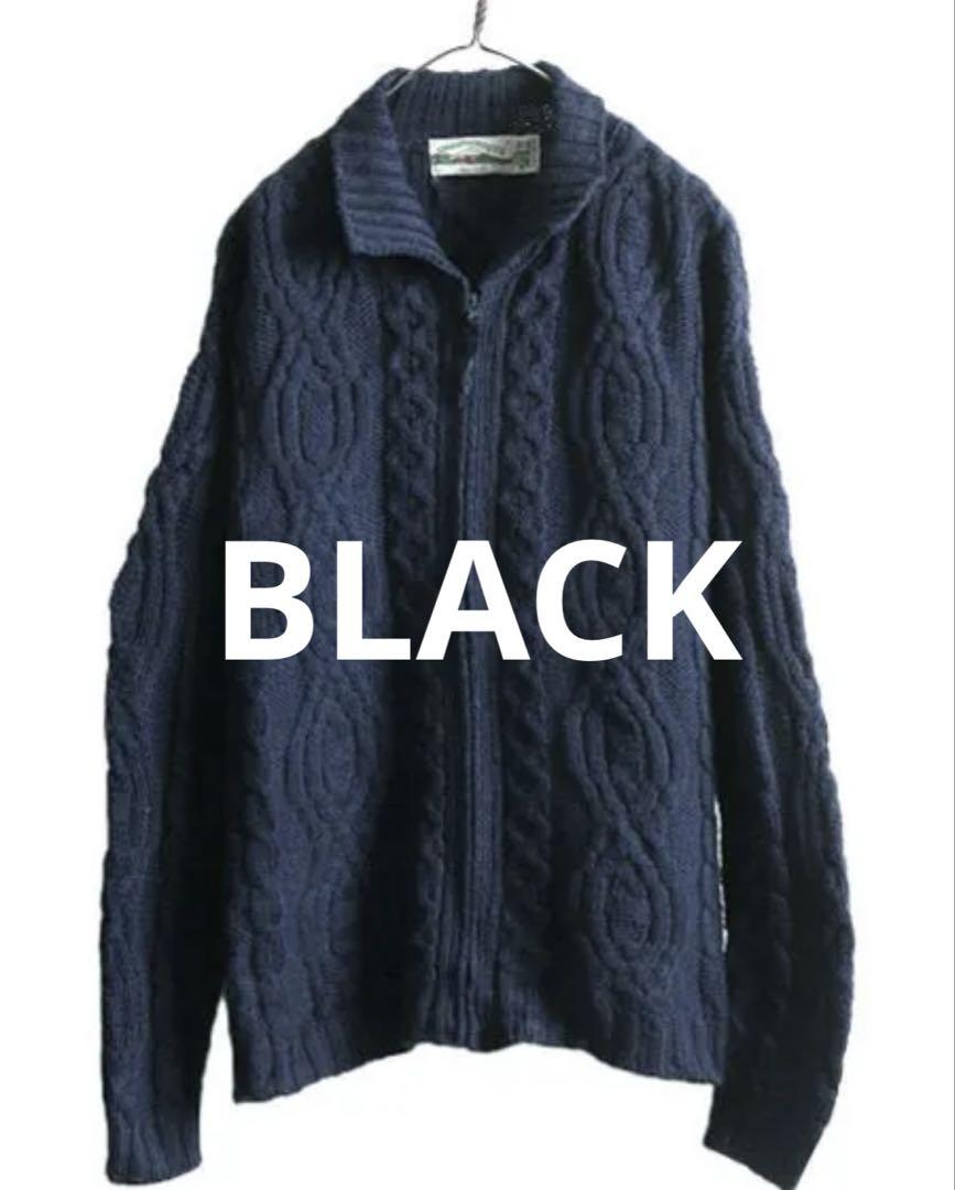 90s AranCrafts 100% Merino Wool カーディガン