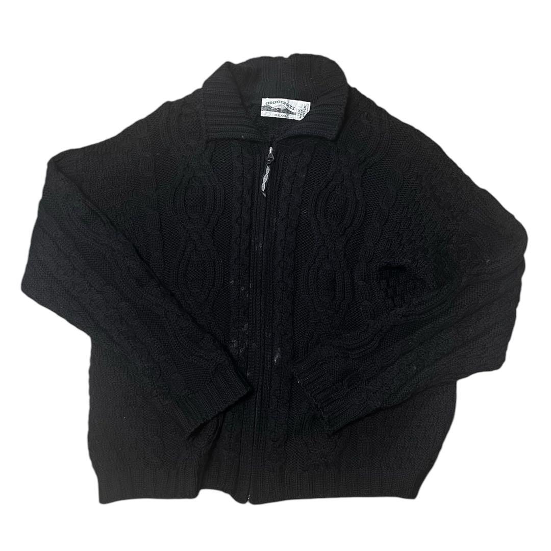 90s AranCrafts 100% Merino Wool カーディガン