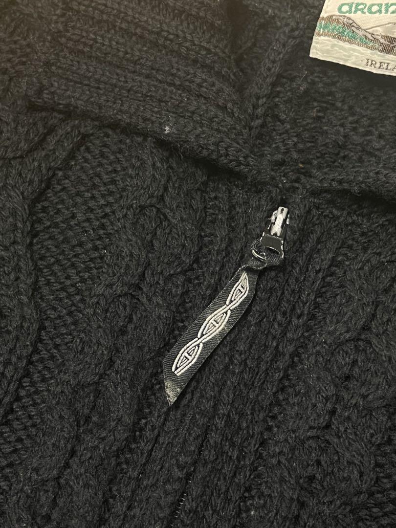 90s AranCrafts 100% Merino Wool カーディガン