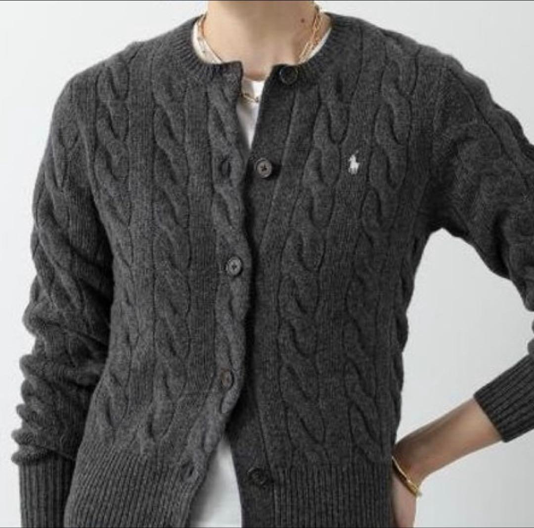「新品」Polo by Ralph Lauren ケーブルニットカーディガン