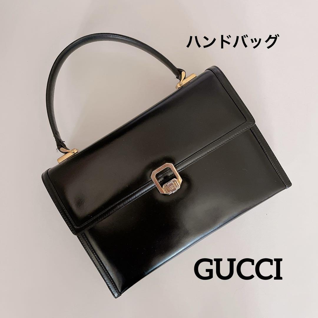 【GUCCI】レザーハンドバッグ