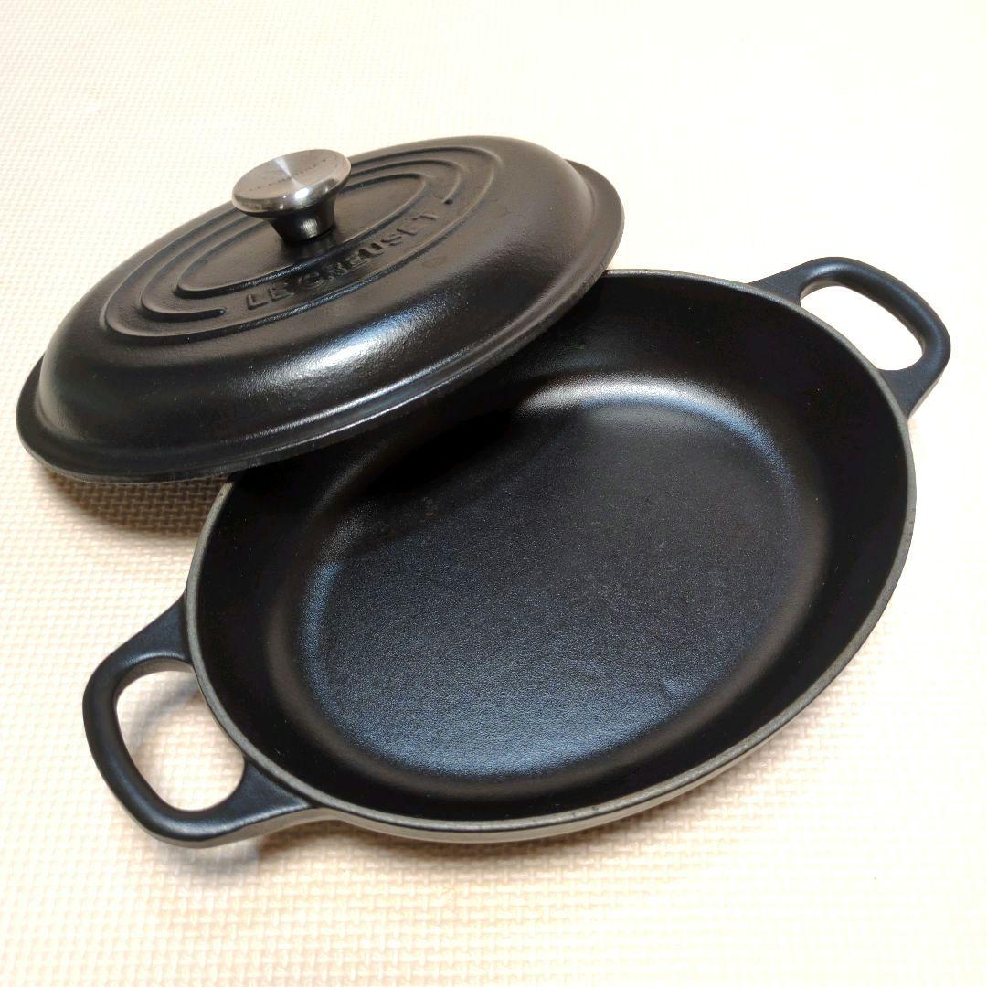 【美品】ル•クルーゼ ビュッフェ オーバル キャセロール21cm ブラック