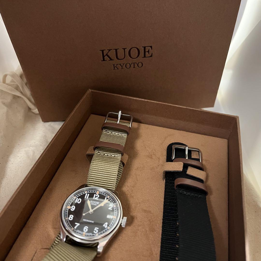 KUOE TOKYO 自動巻 ブラック 替ベルト付 箱付 90002 希少 画像3