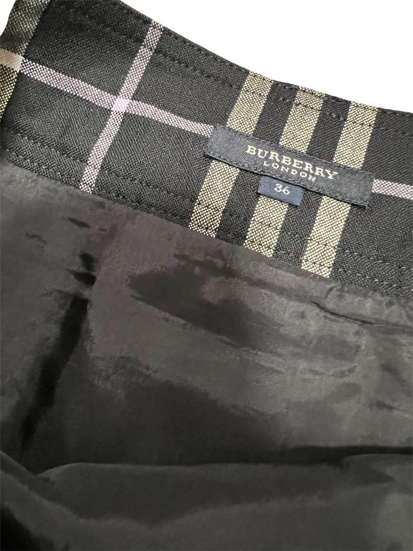 【美品】BURBERRY LONDON バーバリー チェック スカート　36