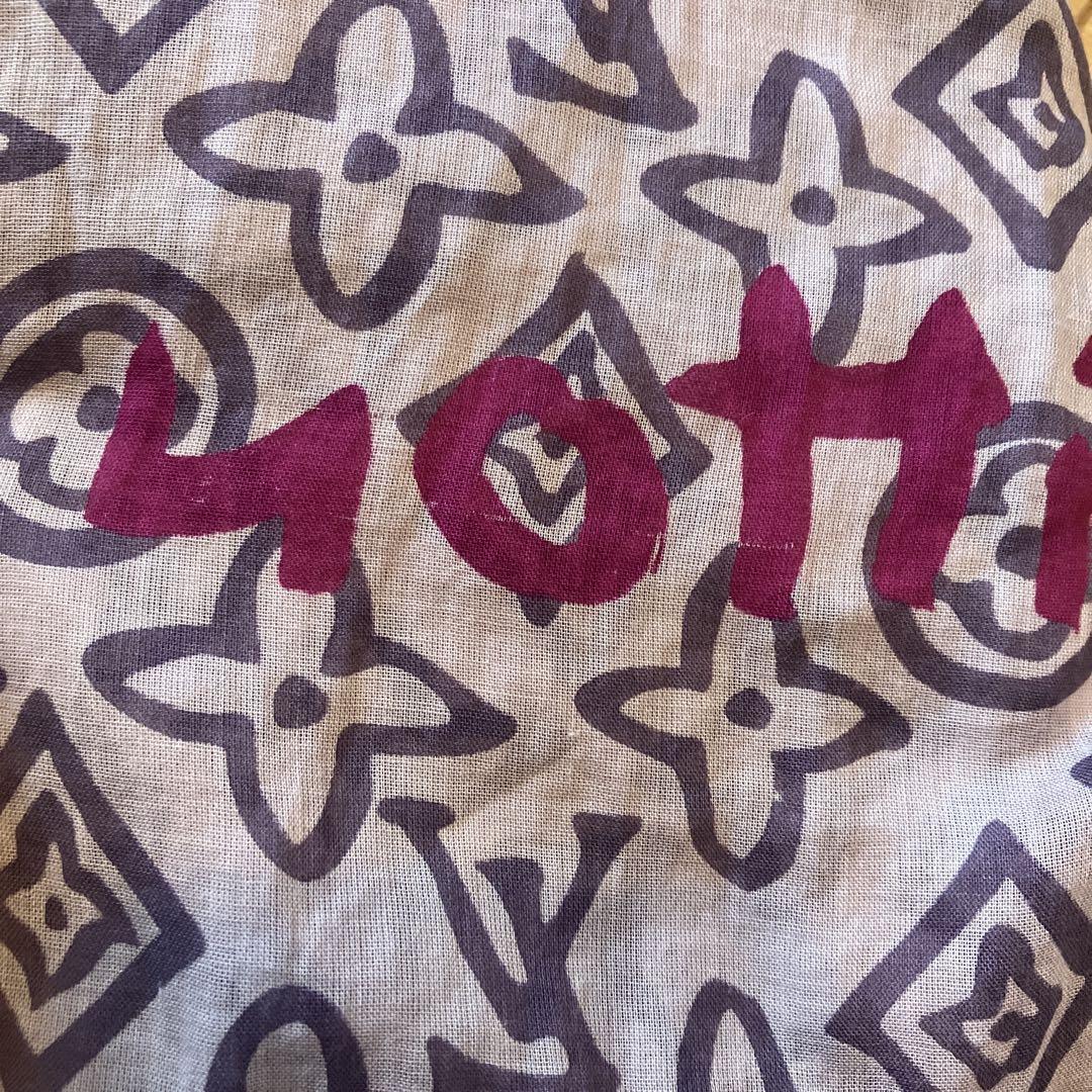 【美品LOUIS VUITTON】スカーフ ストール大判　ラベンダー モノグラム