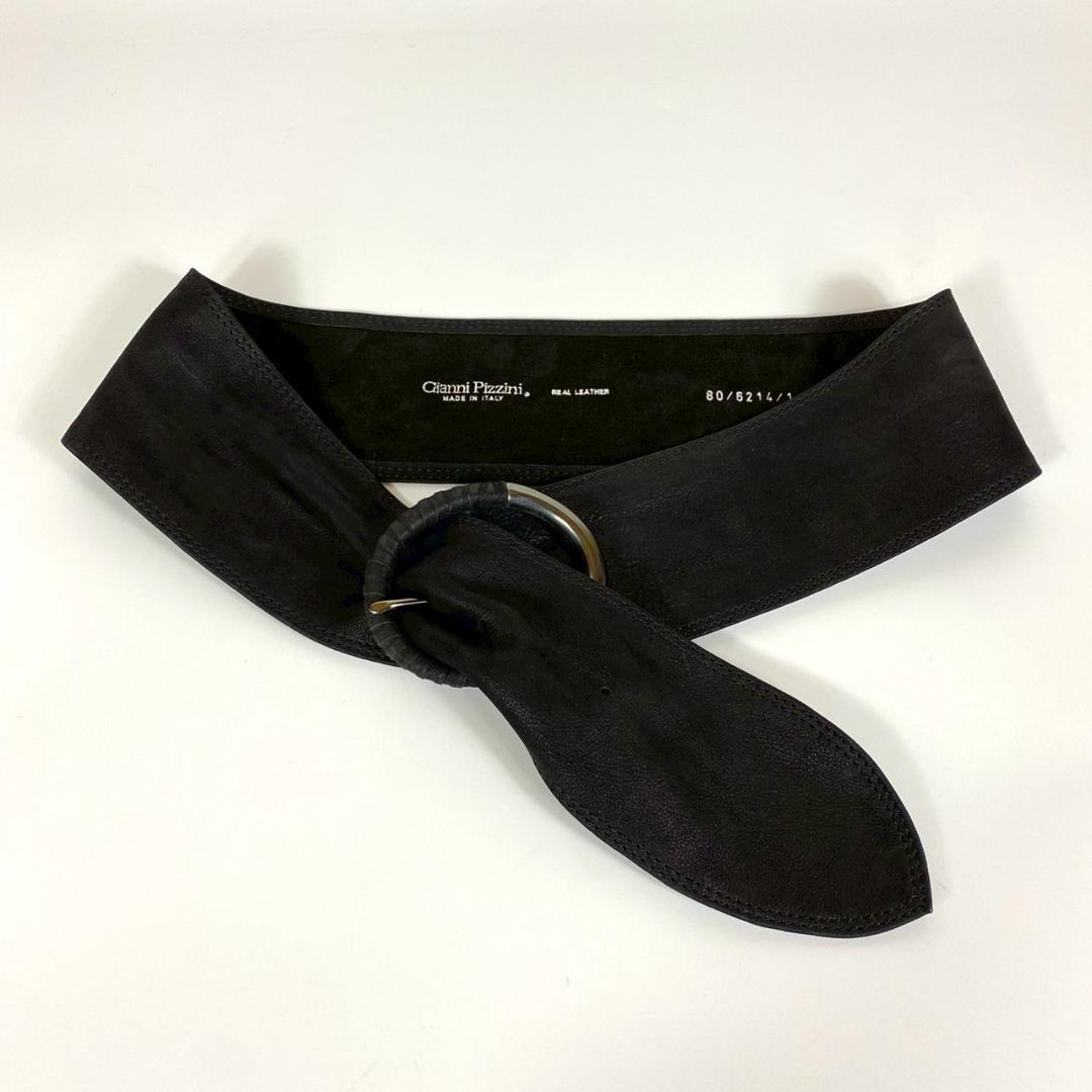 『Gianni Pizzini』ジャンニピジーニ 太い レザーワイド ベルト