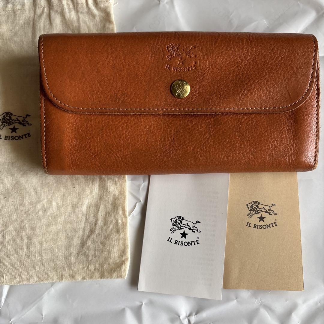 IL BISONTE ブラウン 長財布 保存袋付き※未使用 クラシックファッション - IL BISONTE 長財布 ブラウン 保存袋付き