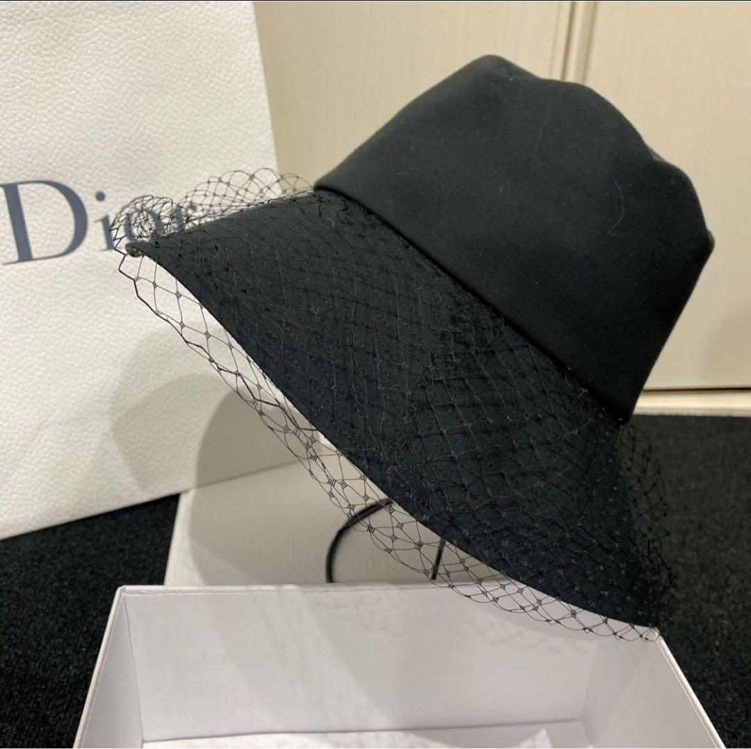 美品 Christian Dior チュール付きハット 美品 Christian Dior チュール付きハットΩ