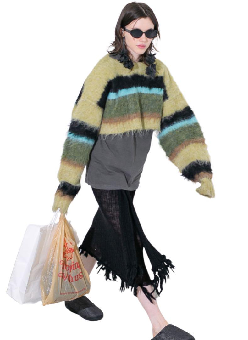 PERVERZE Double Stripe Top and Scarf