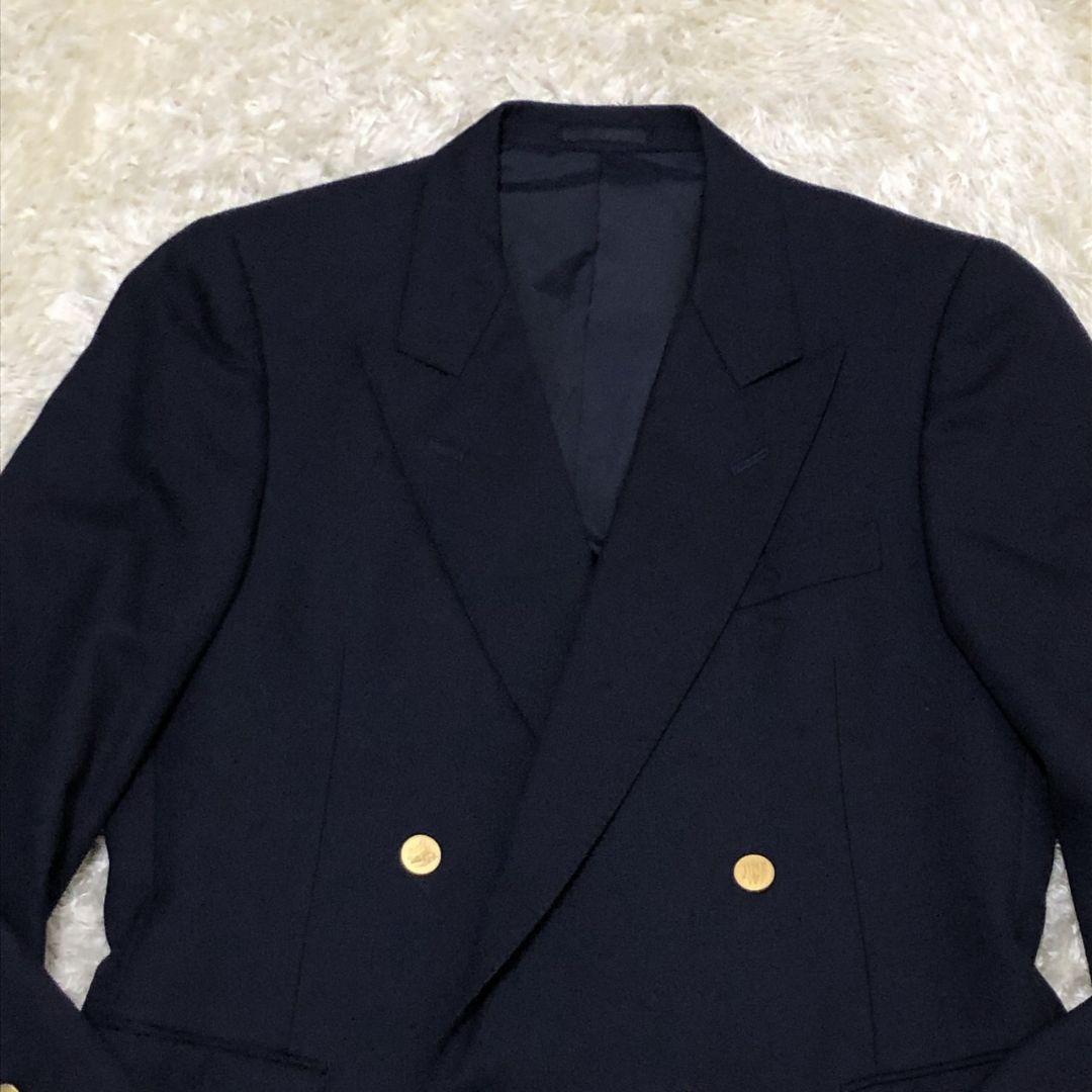 【極美品】BURBERRYS バーバリー 金ボタン ダブル ジャケット 紺ブレ