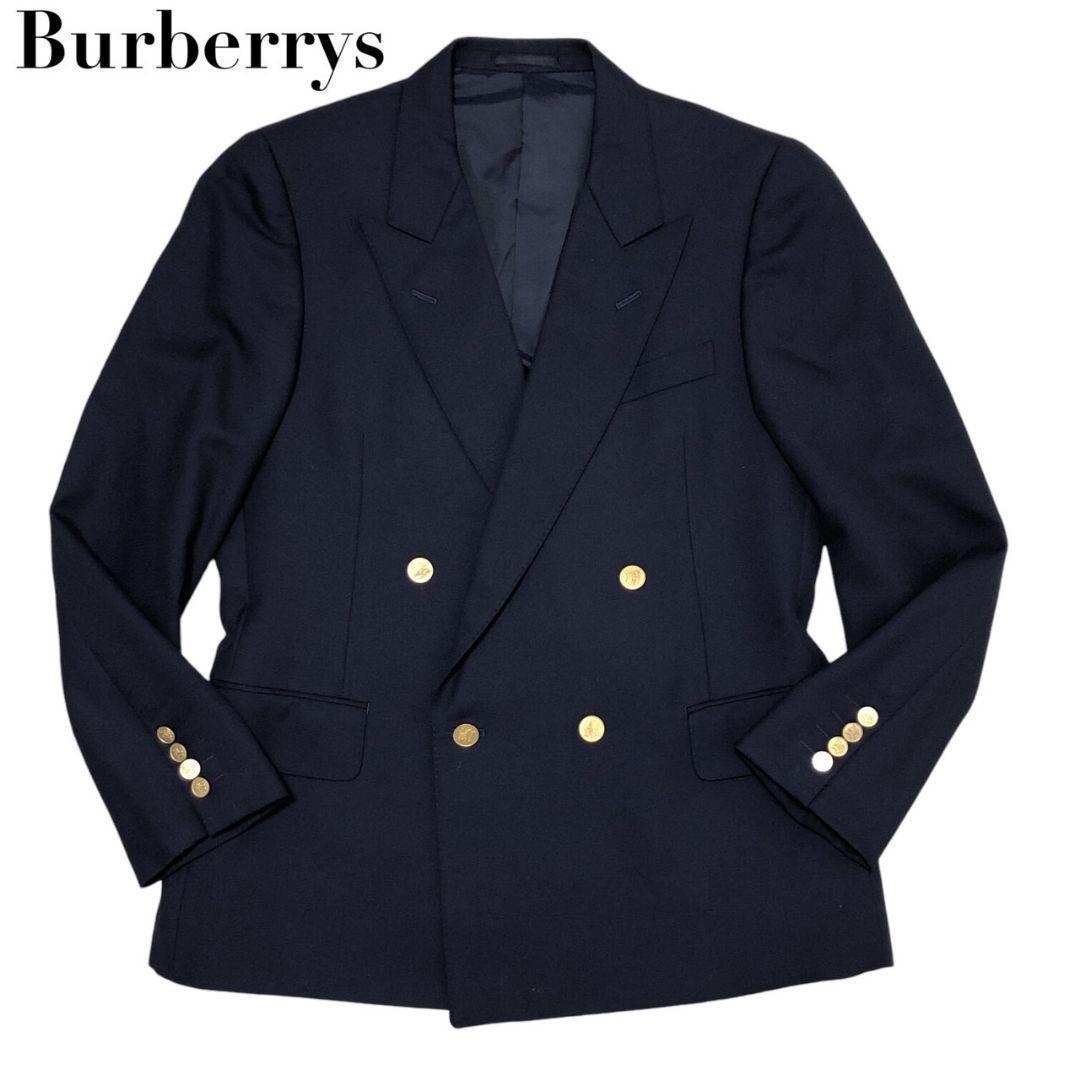 【極美品】BURBERRYS バーバリー 金ボタン ダブル ジャケット 紺ブレ