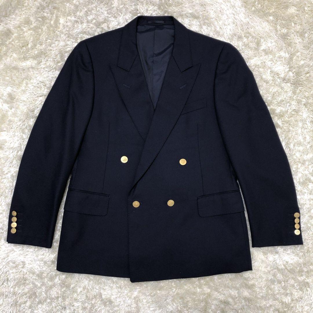 【極美品】BURBERRYS バーバリー 金ボタン ダブル ジャケット 紺ブレ