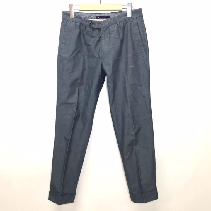【国内正規総代理店アイテム】 gta⭐herrick‼️42‼️ツータック×ベルトレス‼️ネイビーウール通年利用可能 - スラックス