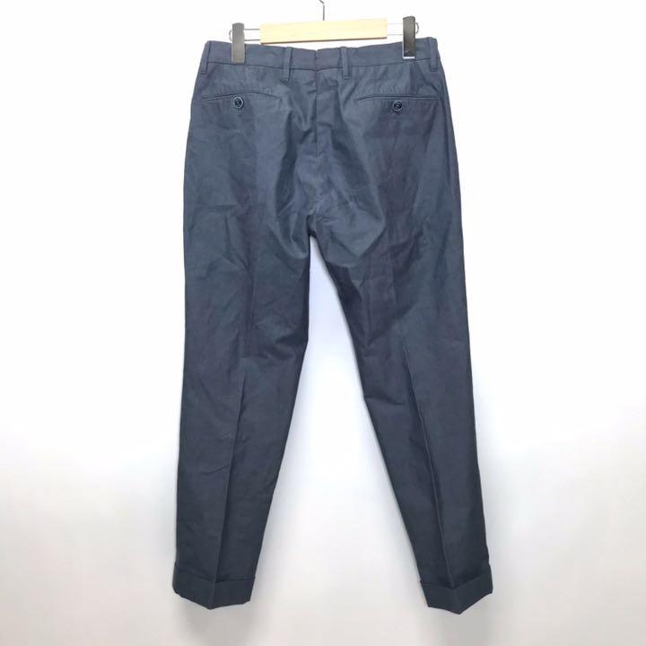 【国内正規総代理店アイテム】 gta⭐herrick‼️42‼️ツータック×ベルトレス‼️ネイビーウール通年利用可能 - スラックス