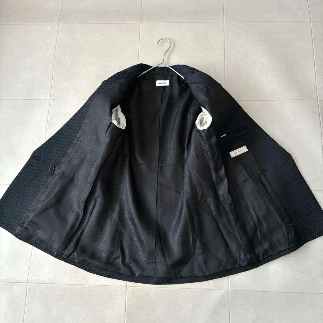 ザディグエヴォルテール 総柄 ジャガード ダブルブレスト ジャケットM Zadig Voltaire GULLKHAN_COM