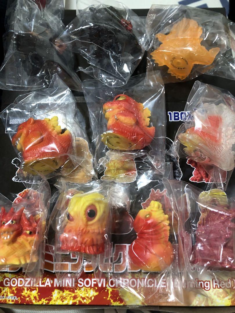ゴジラ ミニソフビクロニクル バーニングレッド コンプリート　10種 ゴジラ ミニソフビクロニクル バーニングレッド コンプリート 10
