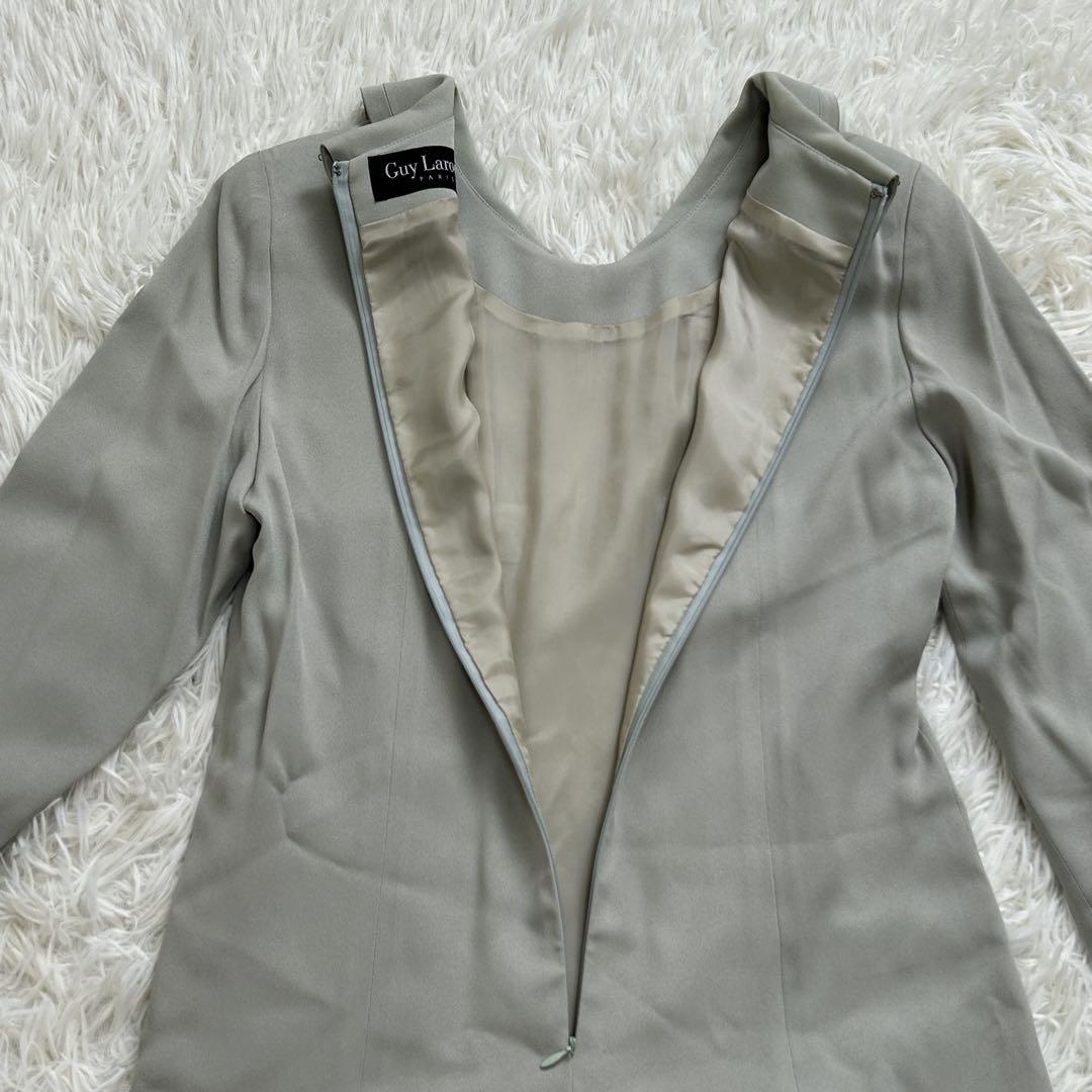 Guy Laroche PARIS レトロ　上品　Aラインワンピース　くすみ