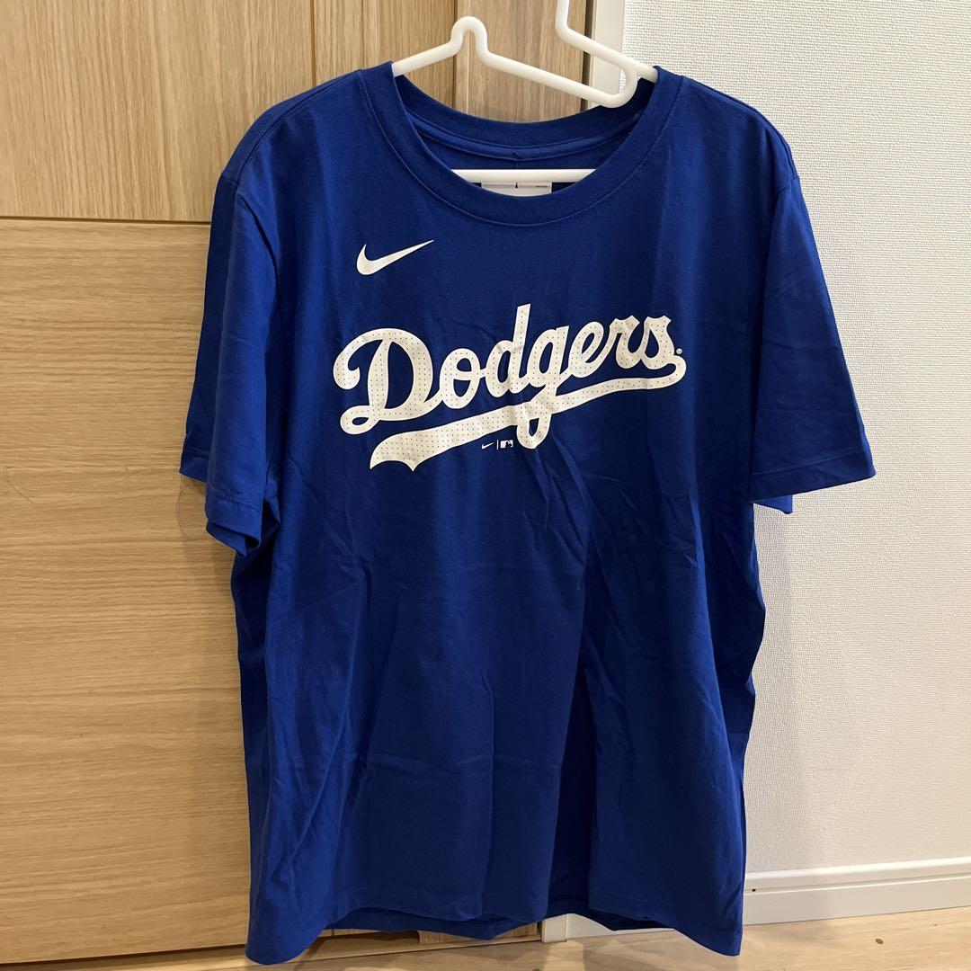 レア　ロサンゼルスドジャース　大谷翔平　刺繍サイン入り　NIKE Tシャツ　L
