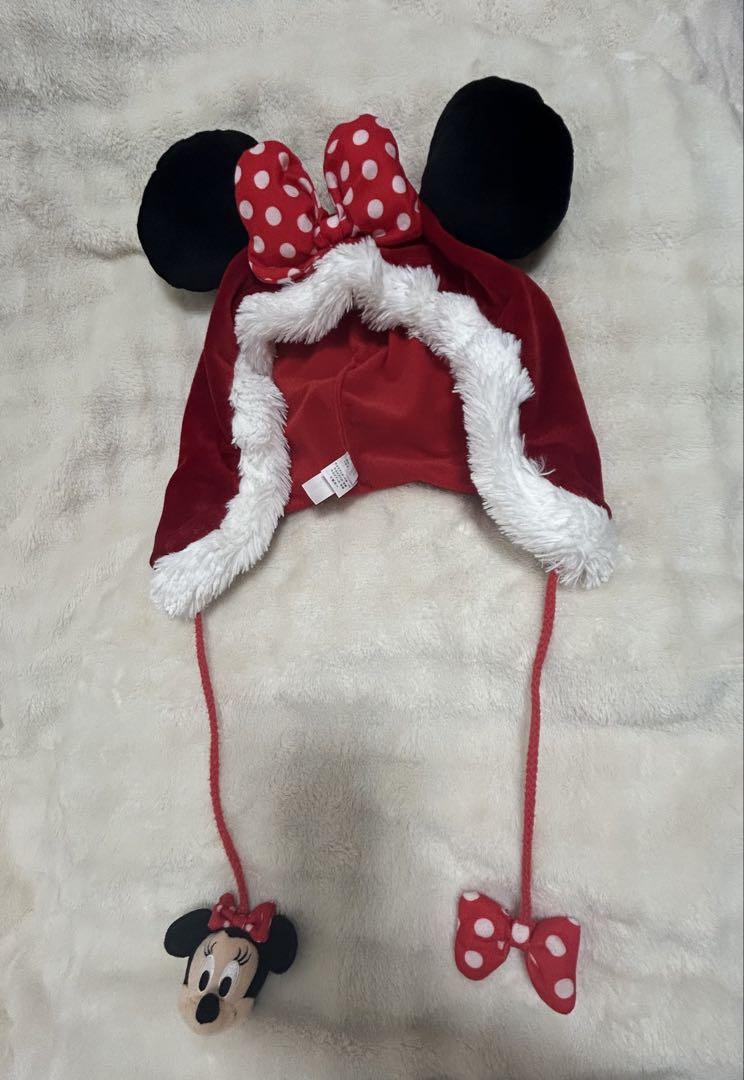 ミニーちゃん ファンキャップ 赤 クリスマス