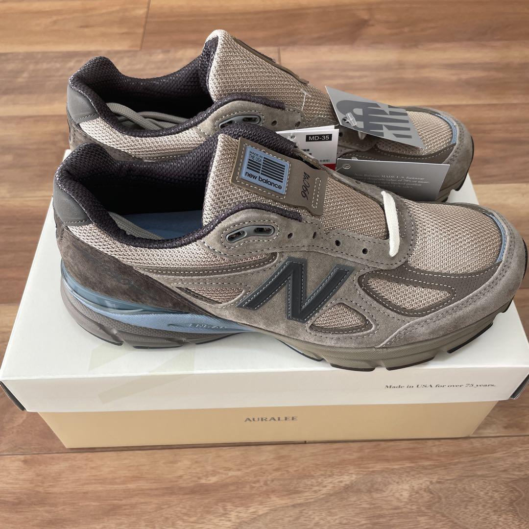 【新品】AURALEE × New Balance 990V4 Taupe