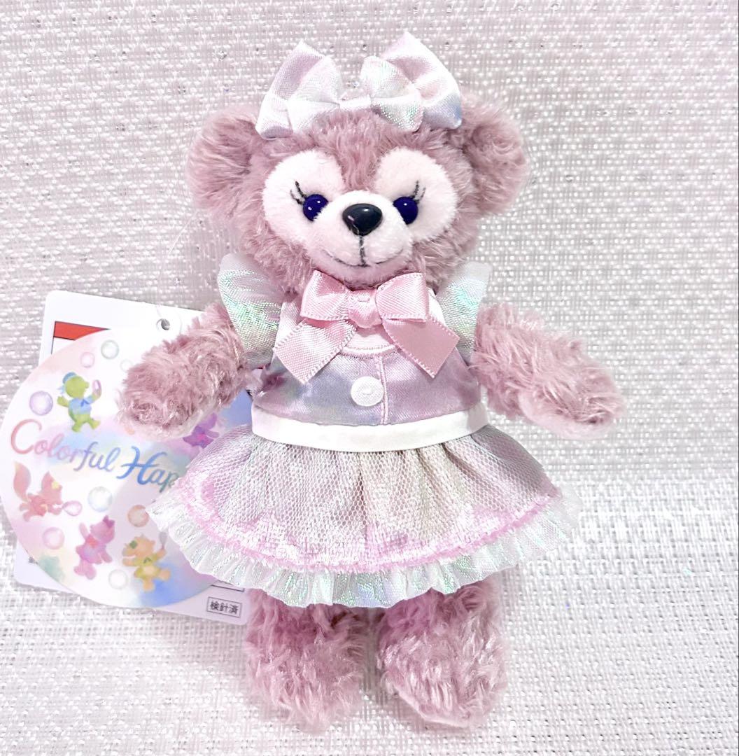 お顔厳選　カラフルハピネス　ダッフィー　シェリーメイ　ぬいぐるみバッジ