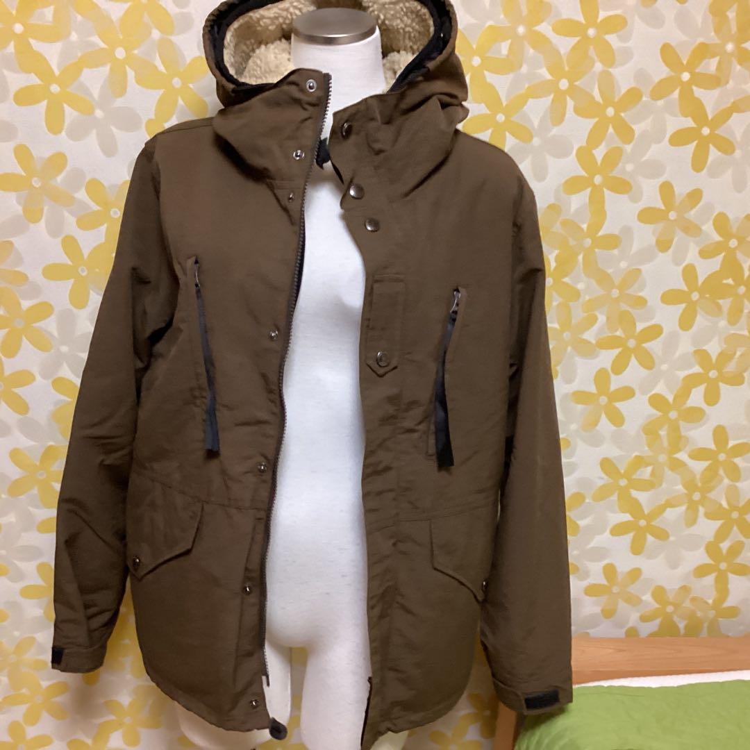 ブラウン マウンテンパーカー フリースライニング