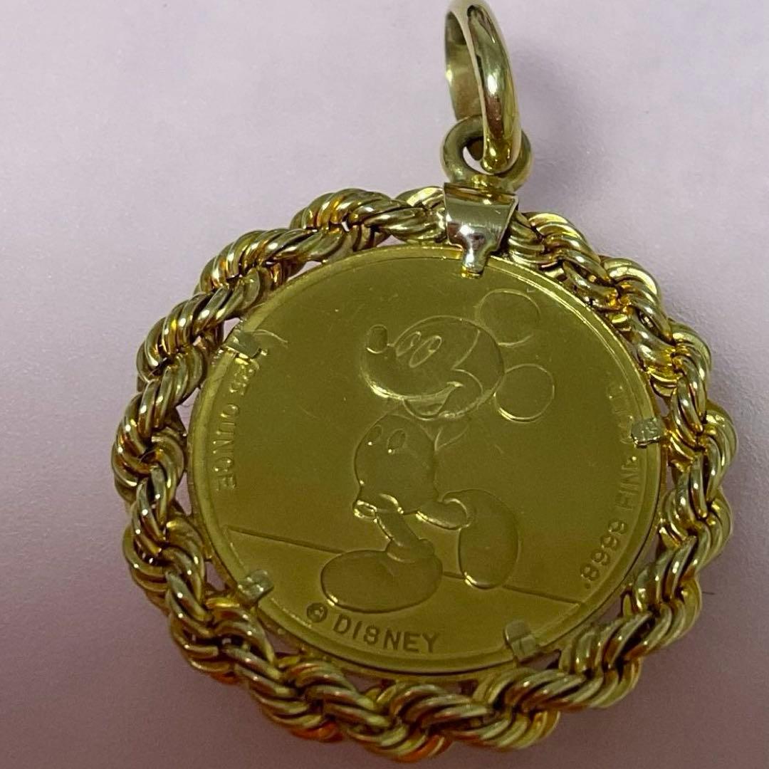 ミッキーマウス ペンダントヘッド24金 希少27年前 815ジョージ様用