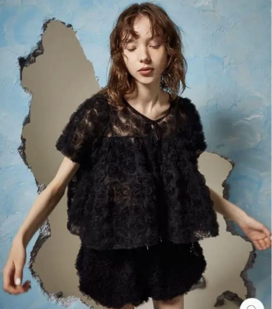 スカート Poppy TULLE BALLOON MINI SKIRT (BLACK)